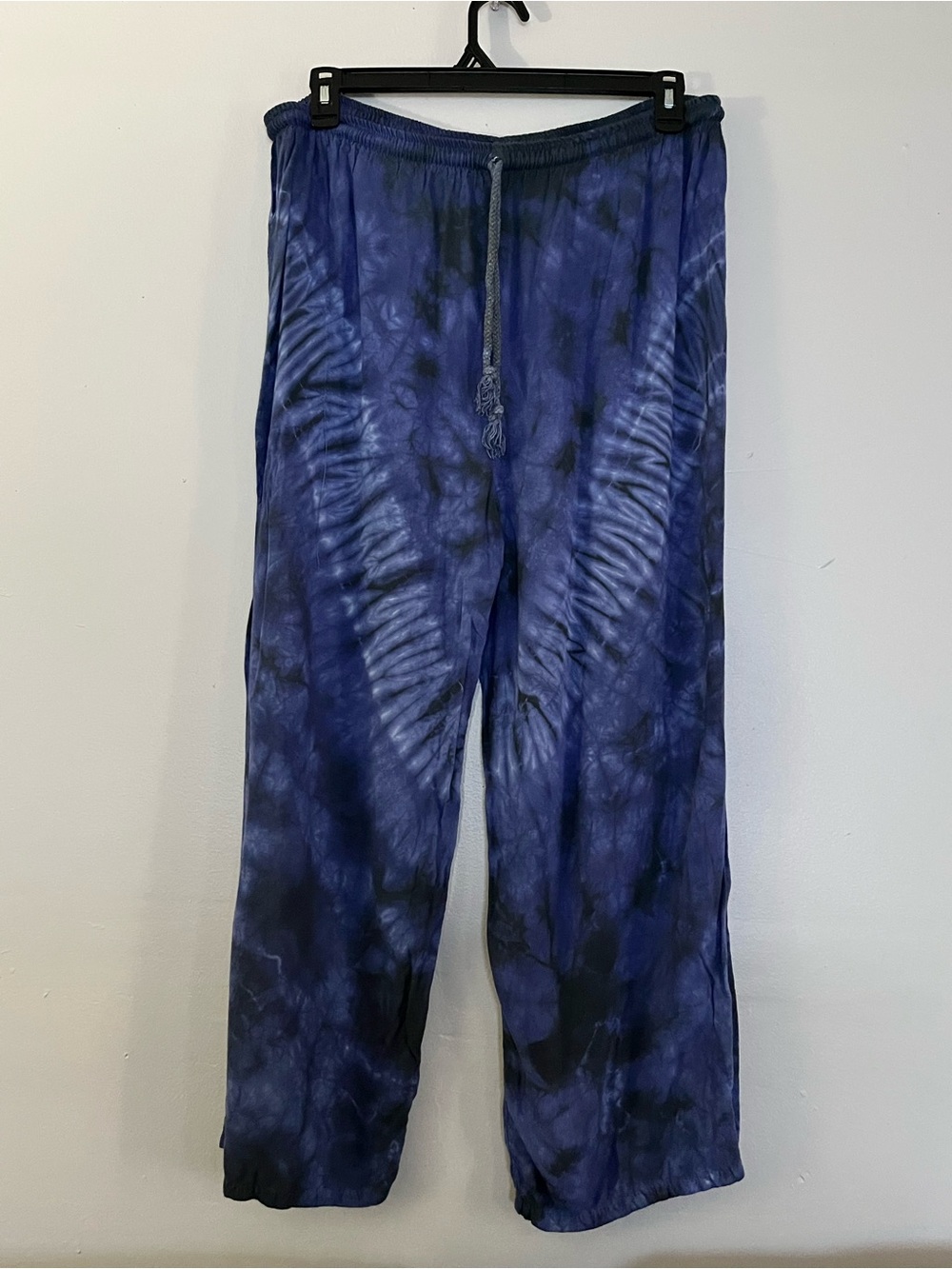 Wide Leg Tie-Dye Pants in Blue for Women